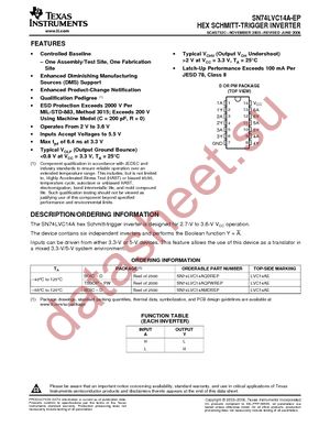 SN74LVC14AQPWREP datasheet  